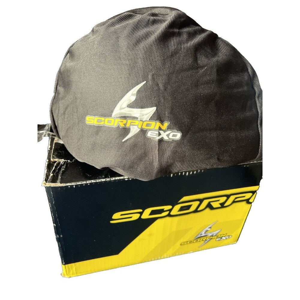 SCORPION EXO C 110 Helmet Size L Matte Black Dust Bag NEW Open Box